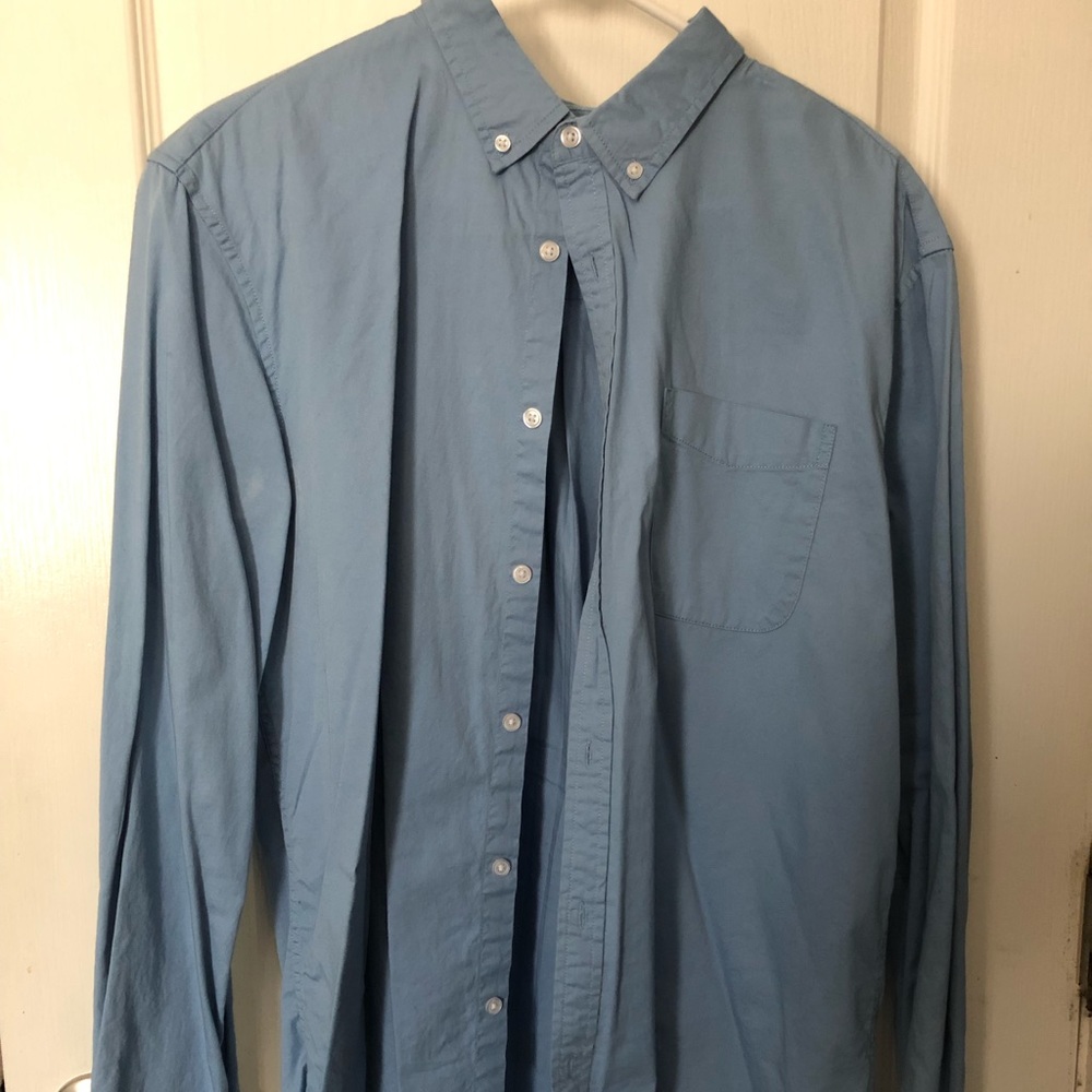 Blue Forever 21 button up shirt